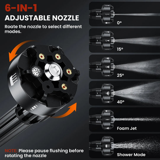 1000PSI Cordless Pressure Washer – 48V Battery Powered Portable Power Cleaner with 6-in-1 Nozzle & 32.8ft Hose | Essentials