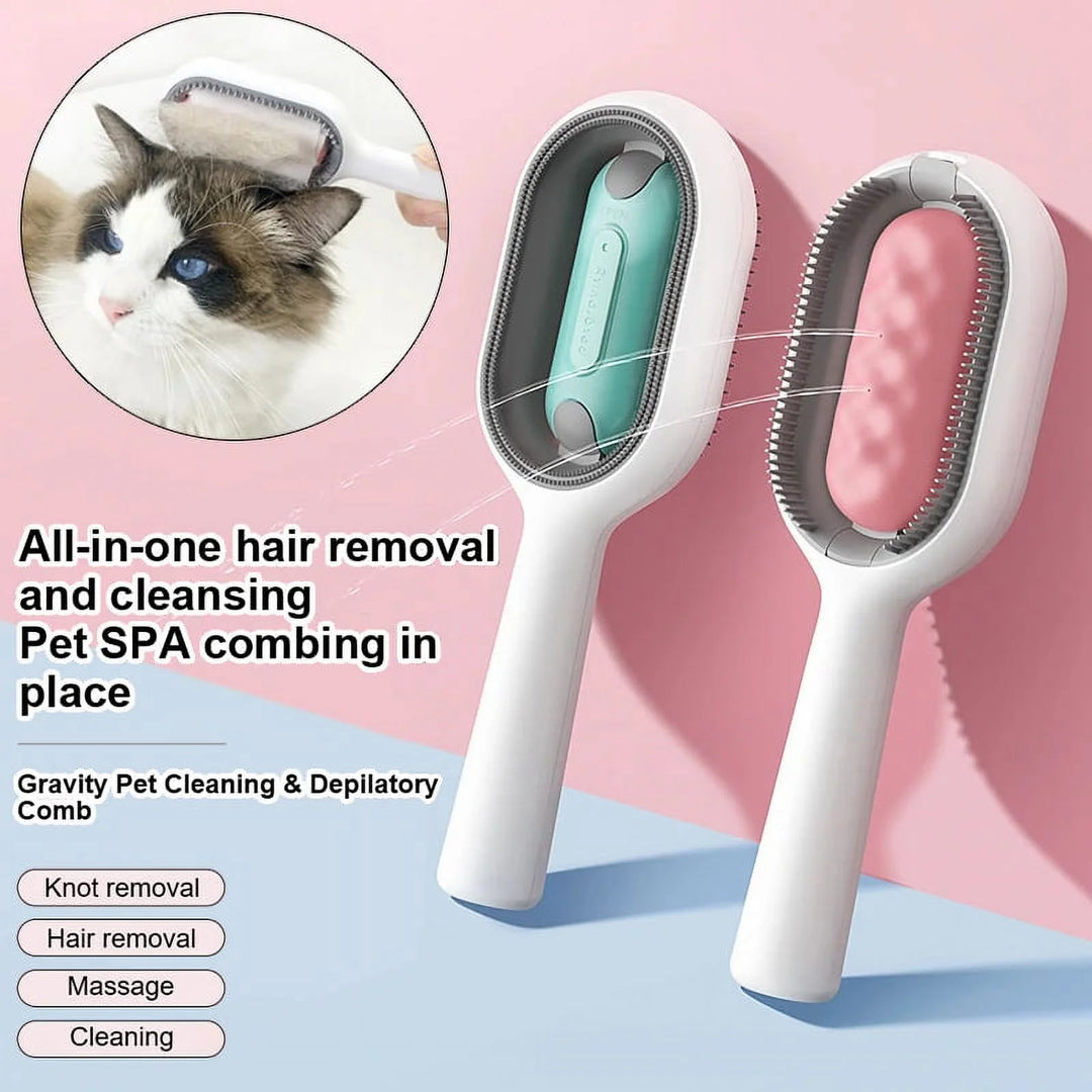 Creative Update 4 in 1 Cat Dog Grooming Comb with Water Tank Double Sided Hair Removal Brush, Pet Grooming Brush for Long&Short Haired Cats | Essentials Online store