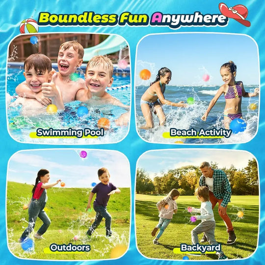 16Pcs Reusable Water Balloons for Kids Pool Beach Water Toys for Boys and Girls Summer Toy for Outdoor Games Decoration Marriage | Essentials