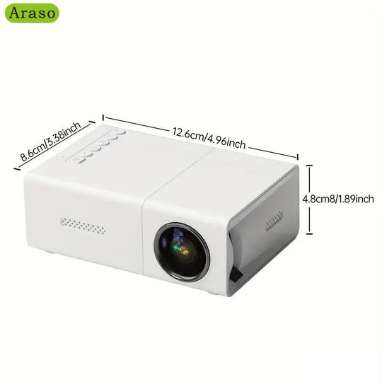 Portable Mini Projector, 1.5" M100 Projector, Projector for Bedroom, Portable Small Projectors for Office Computer Connection Party Home Theater, Audio & Video Product
