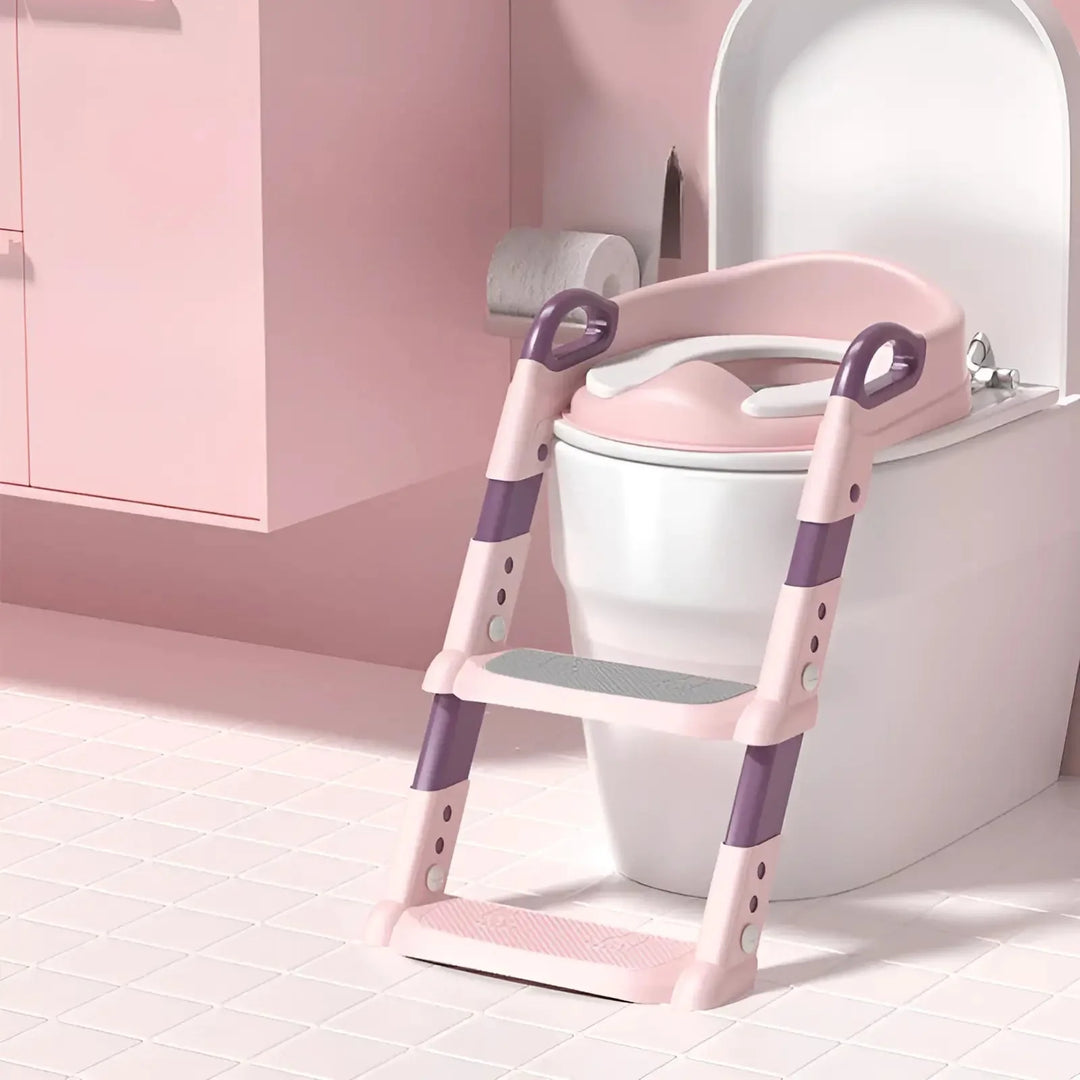 Montessori Potty Trainer - Adjustable Toilet Seat with Step Stool & Handles for Kids | At Essentials Online Store