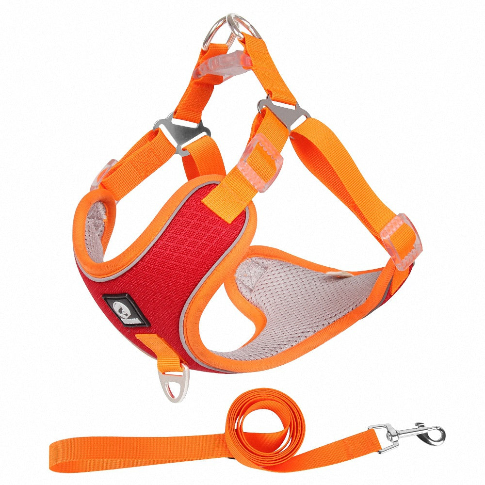 Pet Dog Harness Puppy Adjustable Breathable Mesh Reflective Saddle for Small Medium Dogs Cats Pet Supplies | Essentials Online Store 