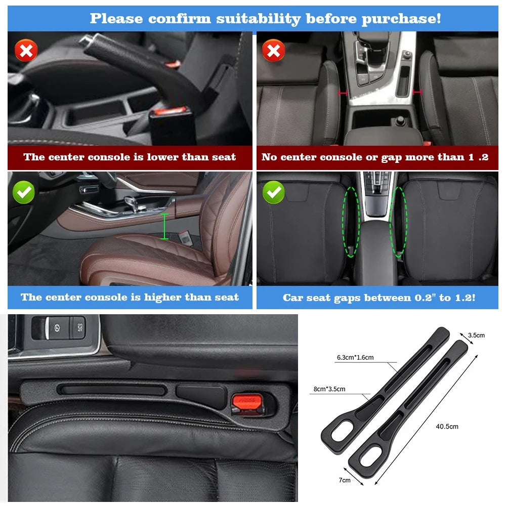 Car Seat Gap Filler Strips Seat Storage Supplies Leak-Proof Filler Strips Interior Decorate Kit Accessories for Toyota BMW Audi