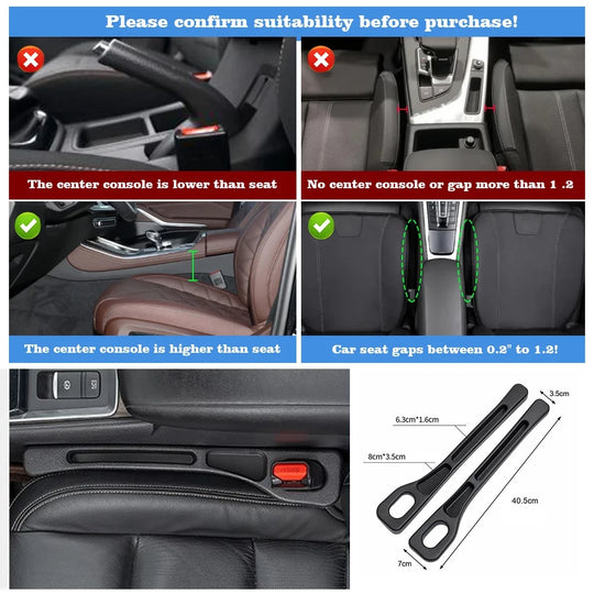 Car Seat Gap Filler Strips Seat Storage Supplies Leak-Proof Filler Strips Interior Decorate Kit Accessories for Toyota BMW Audi