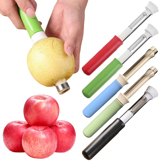2-in-1 Telescopic Fruit Corer & Peeler – Stainless Steel Apple Core Remover for Apples, Pears & Potatoes | Essentials