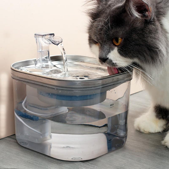 Cat Water Fountain, Smart Pet Water Fountain with Filter Element, Visual Water Level Pet Drinking Fountain, Pet Feeding Supplies for Cats and Dogs