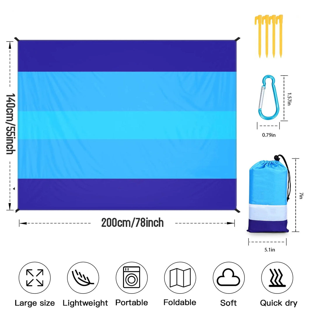 Beach Blanket, Waterproof and Sandproof Large 2-3 Adult Light Picnic Mat Travel Camping Hiking Beach Blanket | At Essentials online store