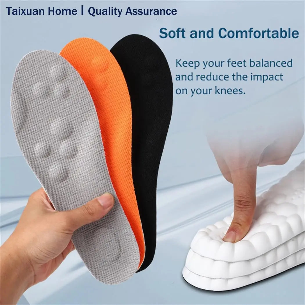 4D Cloud Comfort Insoles – Memory Foam Shoe Inserts for Men & Women with Arch Support & Cushioning | Essentials