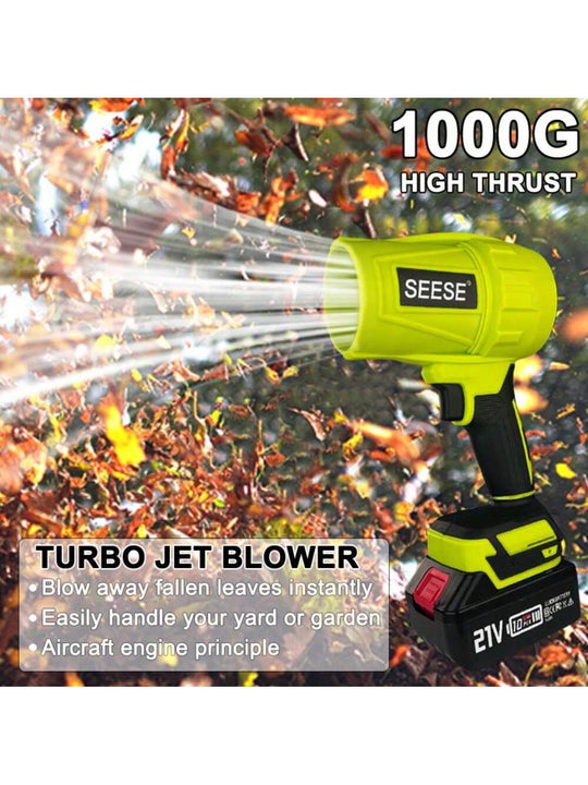 Turbo Jet Blower – Cordless High-Speed Air Duster & Car Dryer for Leaves, Dust, Snow & Post-Wash Drying | Essentials