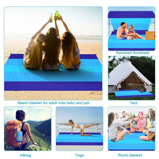 Beach Blanket, Waterproof and Sandproof Large 2-3 Adult Light Picnic Mat Travel Camping Hiking Beach Blanket | At Essentials online store