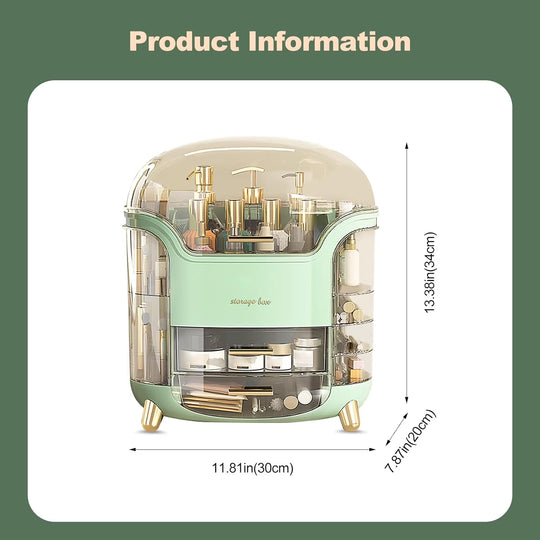 Makeup Organizer, Large Capacity Cosmetic Storage, Makeup Storage Box, Portable Vanity Cosmetics Bathroom Storage