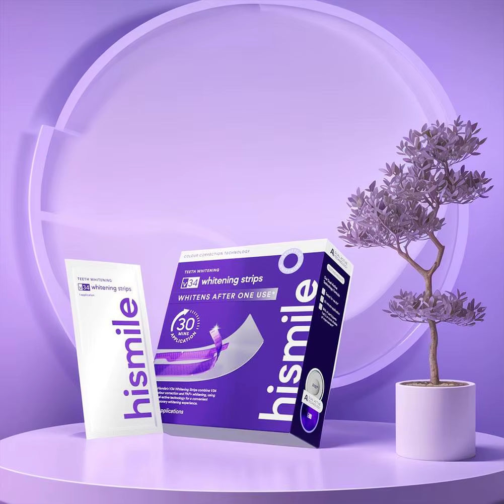 Hismile Teeth Whitening Strips – 30-Minute Quick Dental Whitening Kit to Remove Plaque, Stains & Brighten Smile | Essentials
