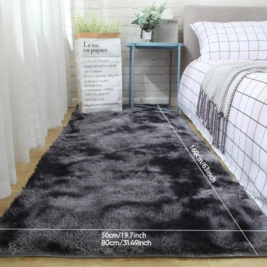 Tie Dye Bedroom Dressers Rug, 1 Count Thick Shaggy Rug for Bedroom Dressers, Soft Decorative Floor Mat for Living Room Bedroom, Bedroom Decor