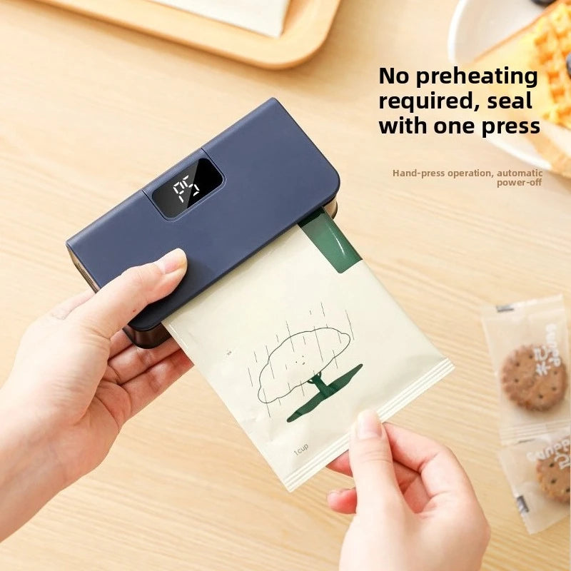 2 in 1 Mini Bag Sealer Rechargeable Bag Sealer Heat Seal with Cutter and Magnet Bag Resealer Machine for Plastic Bags Snack Bags | Essentials Online Store