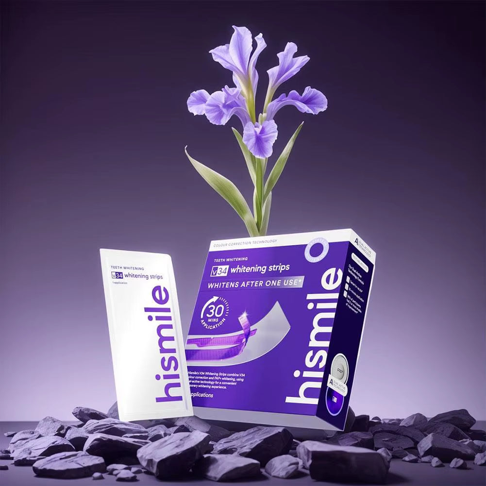 Hismile Teeth Whitening Strips – 30-Minute Quick Dental Whitening Kit to Remove Plaque, Stains & Brighten Smile | Essentials