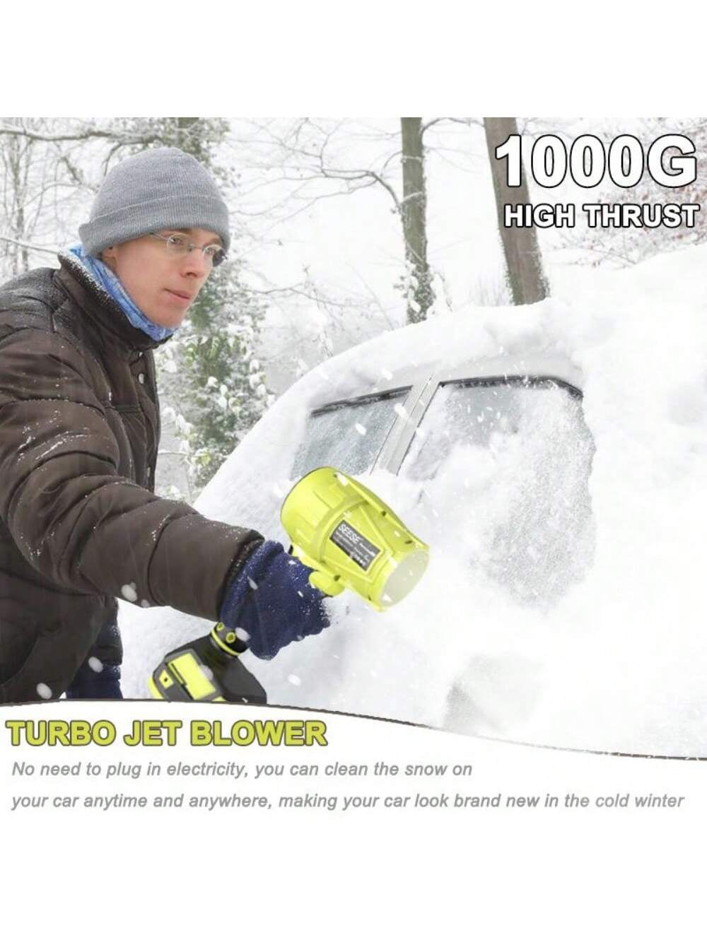 Turbo Jet Blower – Cordless High-Speed Air Duster & Car Dryer for Leaves, Dust, Snow & Post-Wash Drying | Essentials