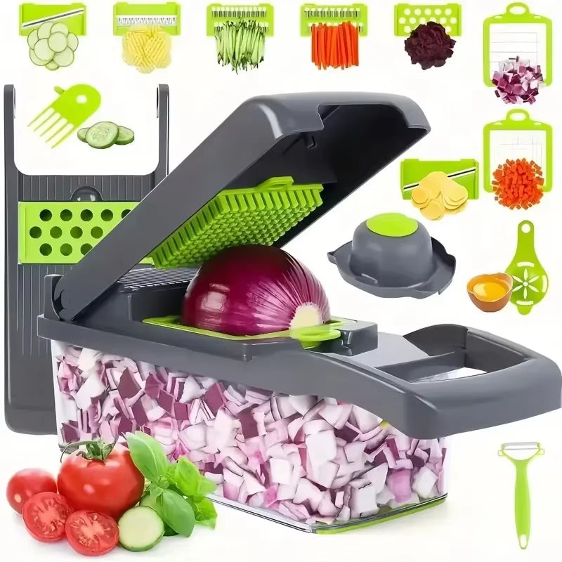 All-in-One Vegetable & Onion Chopper Pro (16-in-1)