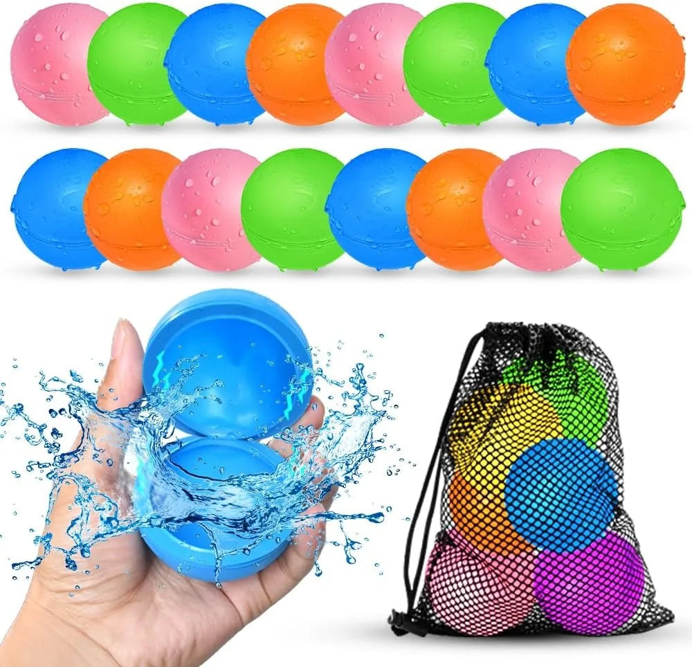 16Pcs Reusable Water Balloons for Kids Pool Beach Water Toys for Boys and Girls Summer Toy for Outdoor Games Decoration Marriage | Essentials