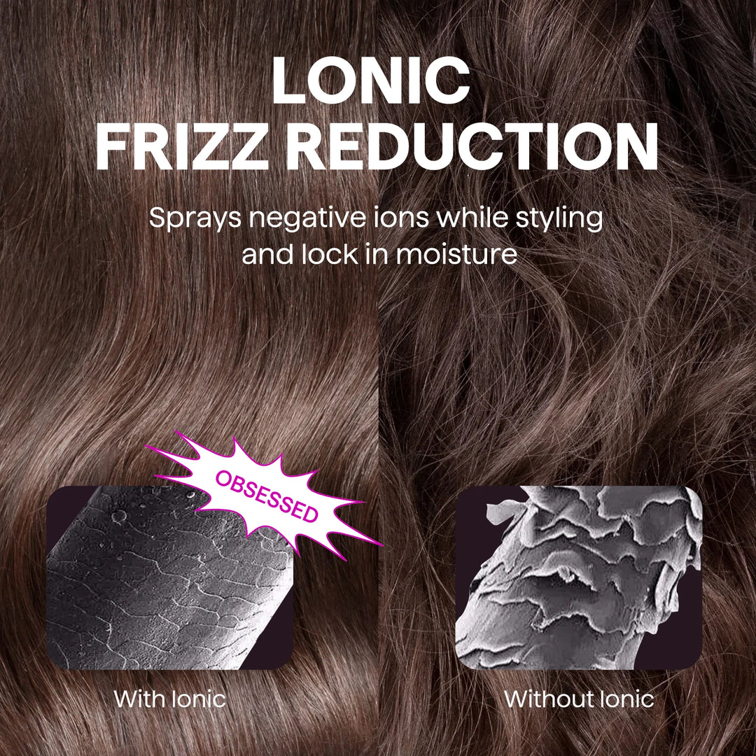 Wavytalk Thermal Brush for Blowout – 1.5 Inch Ionic Heated Nylon Brush for Natural Curls & Waves, Pink | Essentials