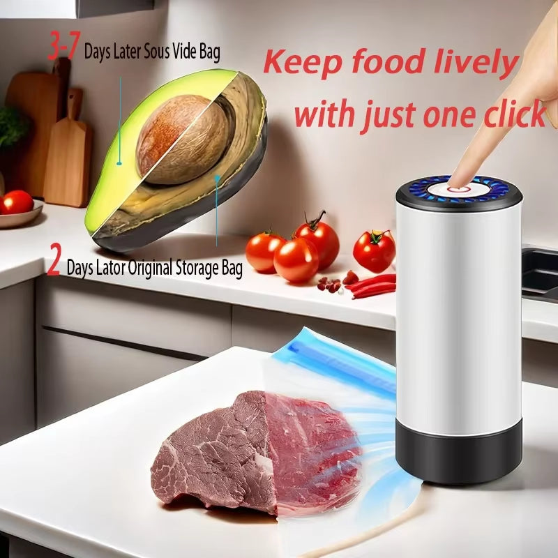 Handheld Vacuum Sealer for Food Storage，Portable Vacuum Sealer，Avoid Cross Contamination of Food+ 50 Vacuum Seal Bags | Essentials Online Store