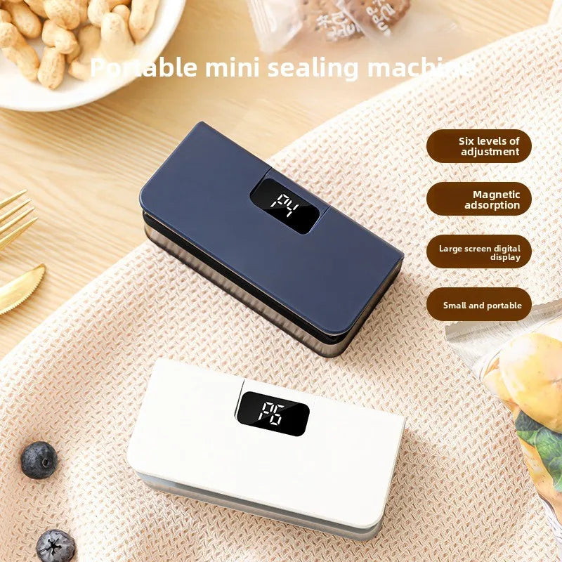 2 in 1 Mini Bag Sealer Rechargeable Bag Sealer Heat Seal with Cutter and Magnet Bag Resealer Machine for Plastic Bags Snack Bags | Essentials Online Store