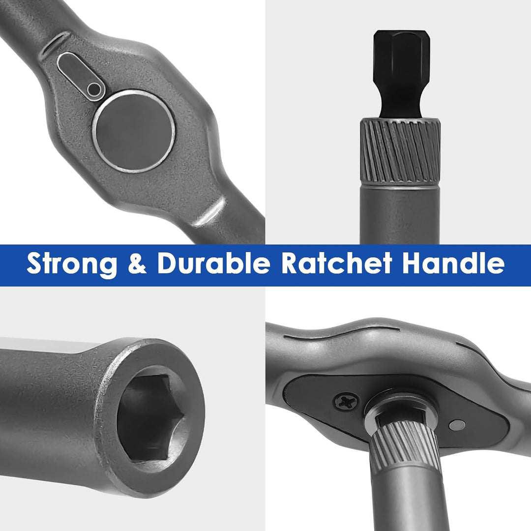 24-in-1 Magnetic Ratchet Screwdriver Set – Compact Portable Multi-Bit Tool with Reversible High-Torque Handle | Essentials