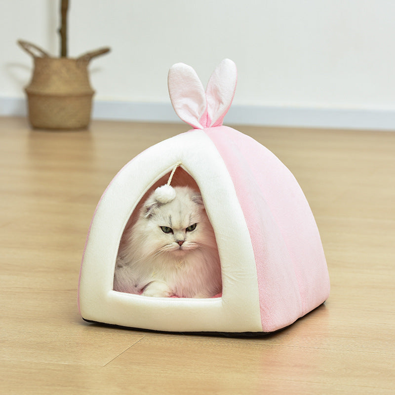 Pet Waterloo - Rabbit Ear Mongolian Nest Pet Bed – Plush Arctic Velvet Cat & Dog Bed | Essentials Online Store