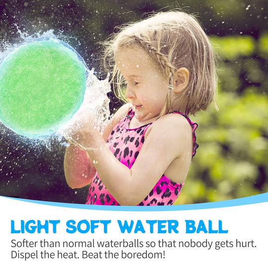 60PCS Reusable Water Balls，Water Soaker Balls for Outdoor Toys and Games，Water Bomb Splash Balls, Reusable Water Balls Toys for Summer Fun Outdoor Play Backyard Pool Trampoline Beach Game | At Essetials