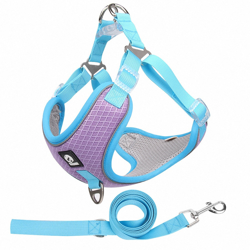 Pet Dog Harness Puppy Adjustable Breathable Mesh Reflective Saddle for Small Medium Dogs Cats Pet Supplies | Essentials Online Store 