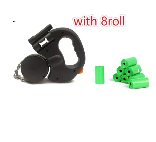 Retractable Dog Leash for Small Dogs Reflective Dual Pet Leash Lead 360 Swivel No Double Dog Walking Leash with Lights Pet Products | Essentials Online Store 