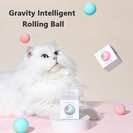 Cat Gravity Intelligent Rolling Ball Tease Toy Pet Automatic Rotating Ball | Essentials online Store