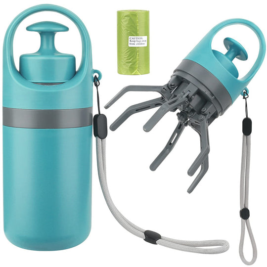 Portable Lightweight Dog Pooper Scooper with Built-In Poop Bag Dispenser Eight-Claw Shovel for Pet Toilet Picker Pet Products | Essentials Online Store 