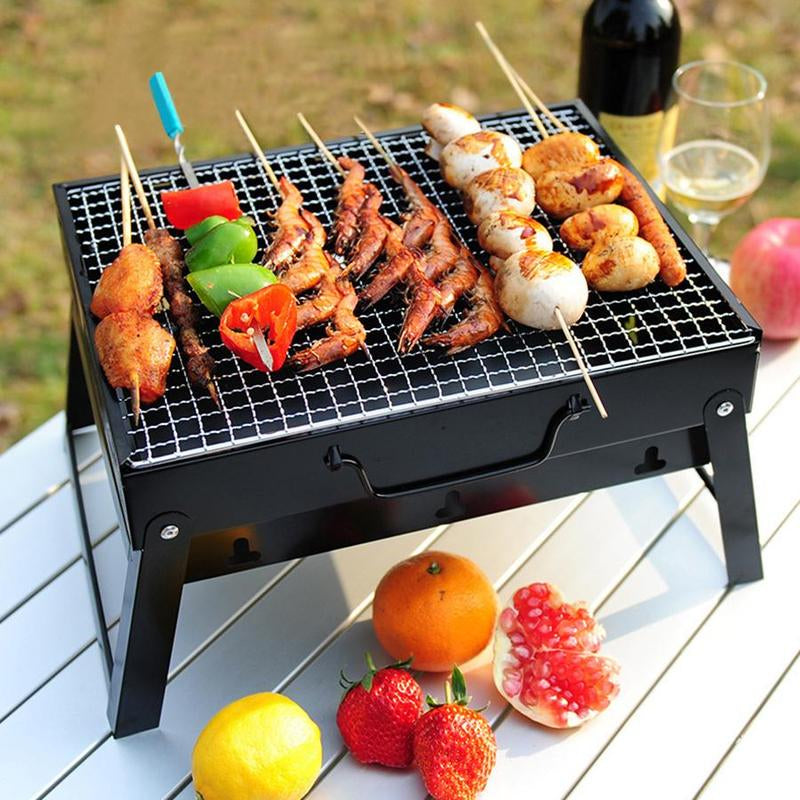 Outdoor Portable Barbecue Grill, 1 Count Foldable Barbecue Stove, Small Outdoor Camping Barbecue Grill