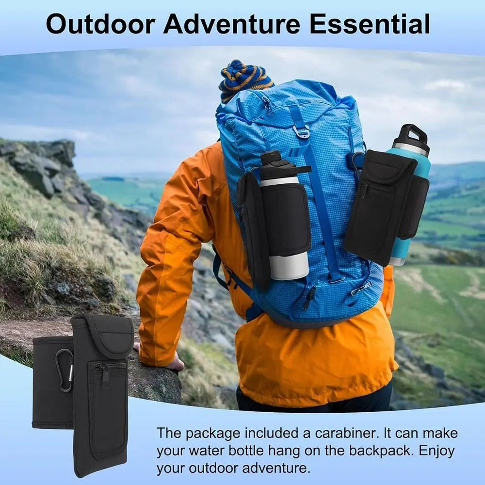 Universal Water Bottle Elastic Sleeve Reusable Gym Accessories Elastic Magnetic Gym Bag Waterproof Water Bottle Pockets | Essentials