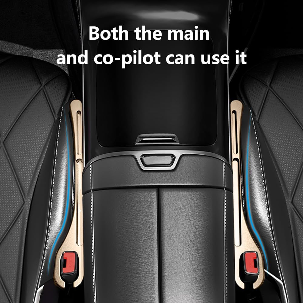 2PCS Car Seat Gap Filler Organizer,Upgrade Car Side Seat Gap Filler with Phone Holder,Multifunctional Car Seat Filler Gap Space Prevents Things Dropping for Cars,Suvs (Beige) | Essentials