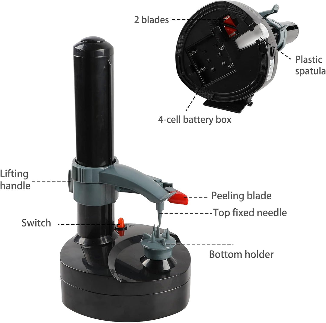 Electric Potato Peeler with 23 Replacement Blades Rotato Express Stainless Steel Automatic Rotating Fruits Fruit Potato Peeler Vegetables Cutter Apple Paring Machine Kitchen Peeling Tool | At Essentials online store