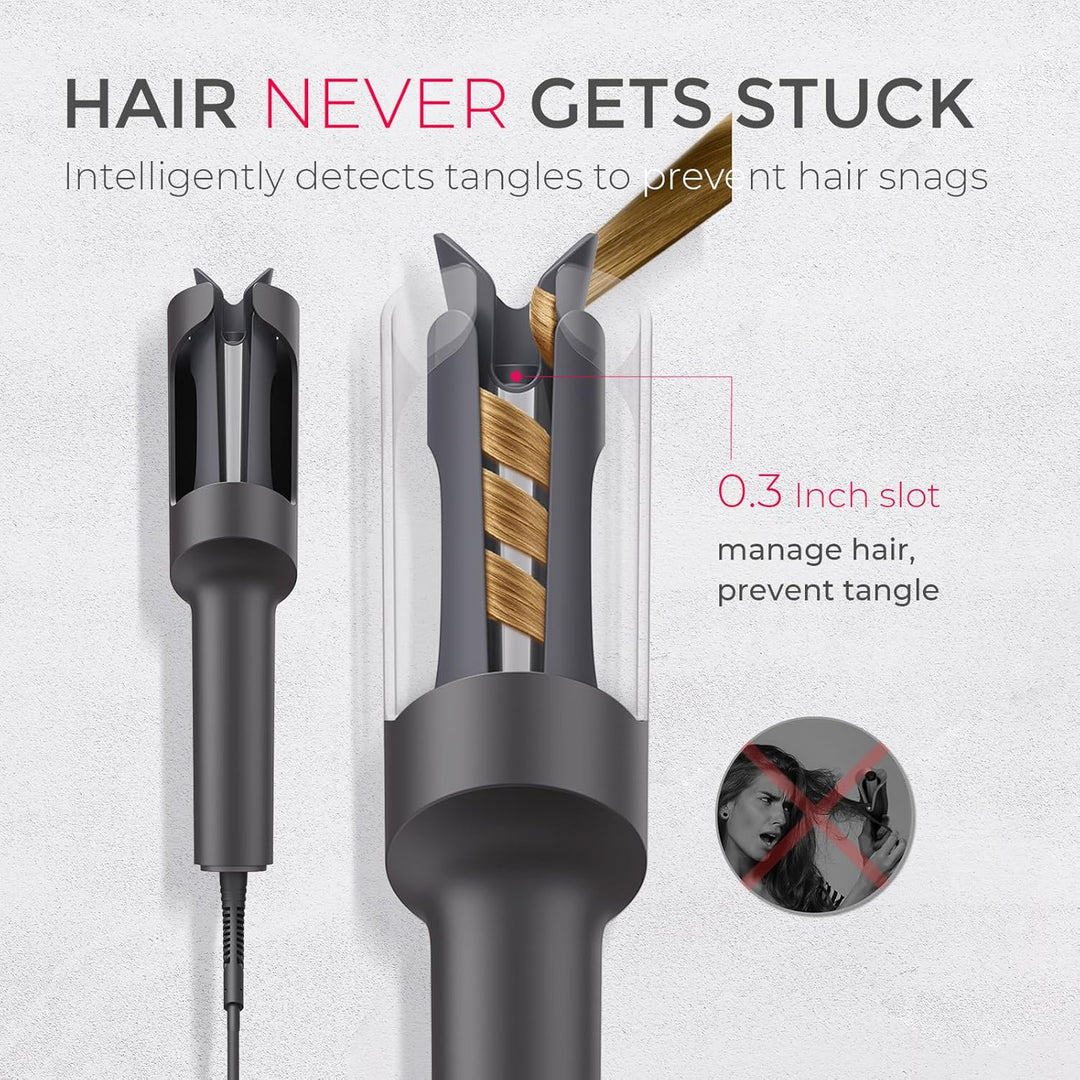 TYMO CURLPRO Automatic Curling Iron – Rotating Hair Curler for Beach Waves, Ionic & Dual Voltage, 1.25" Barrel | Essentials