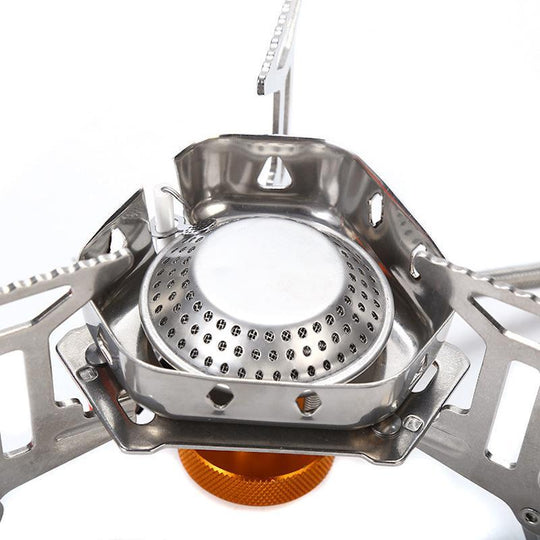 Outdoor Foldable Gas Stove with Wind Deflector, Portable Stove for Outdoor Hiking, Camping, Fishing, Picnic, Outdoor Camping Kitchenware