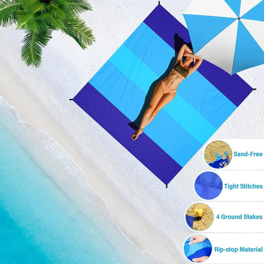 Beach Blanket, Waterproof and Sandproof Large 2-3 Adult Light Picnic Mat Travel Camping Hiking Beach Blanket | At Essentials online store