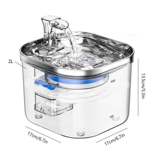 Cat Water Fountain, Smart Pet Water Fountain with Filter Element, Visual Water Level Pet Drinking Fountain, Pet Feeding Supplies for Cats and Dogs