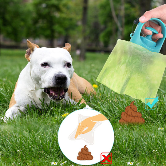 Portable Lightweight Dog Pooper Scooper with Built-In Poop Bag Dispenser Eight-Claw Shovel for Pet Toilet Picker Pet Products | Essentials Online Store 