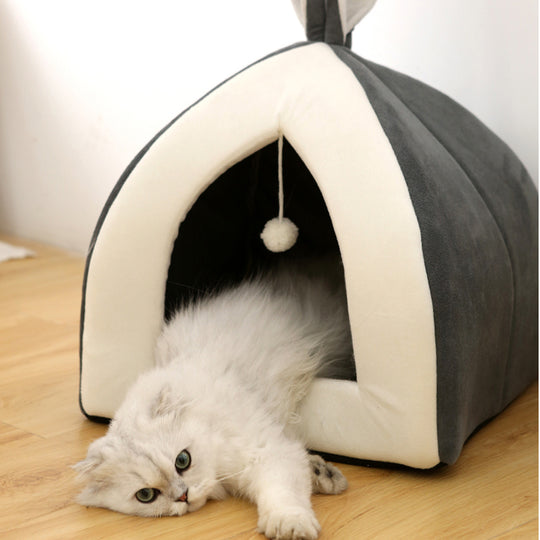Pet Waterloo - Rabbit Ear Mongolian Nest Pet Bed – Plush Arctic Velvet Cat & Dog Bed | Essentials Online Store