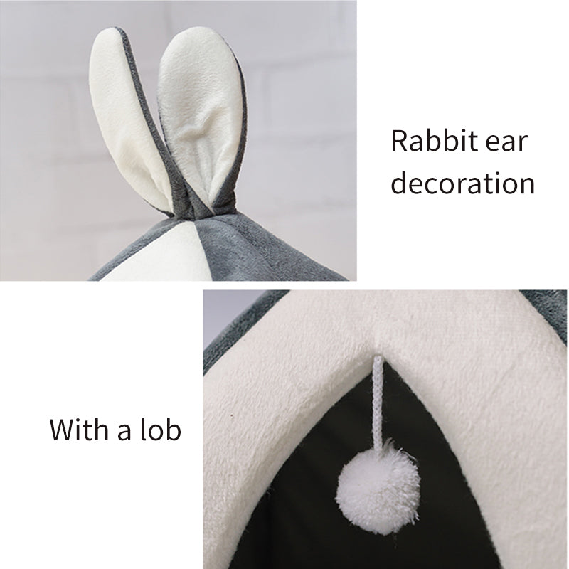 Pet Waterloo - Rabbit Ear Mongolian Nest Pet Bed – Plush Arctic Velvet Cat & Dog Bed | Essentials Online Store