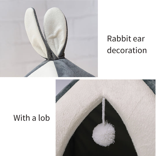 Pet Waterloo - Rabbit Ear Mongolian Nest Pet Bed – Plush Arctic Velvet Cat & Dog Bed | Essentials Online Store