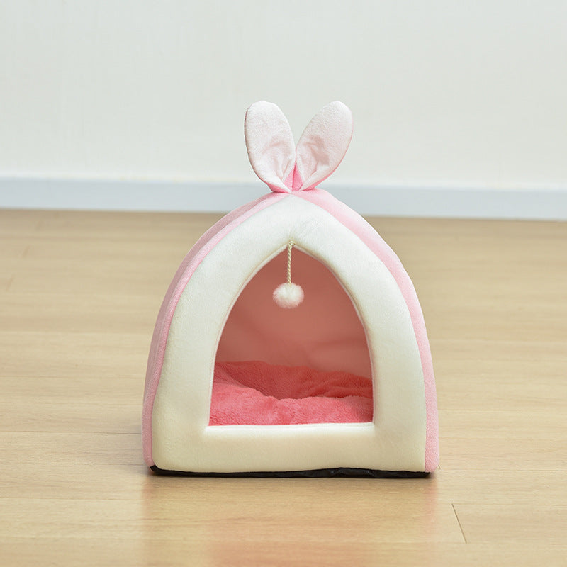 Pet Waterloo - Rabbit Ear Mongolian Nest Pet Bed – Plush Arctic Velvet Cat & Dog Bed | Essentials Online Store