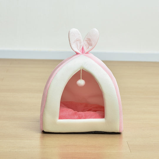 Pet Waterloo - Rabbit Ear Mongolian Nest Pet Bed – Plush Arctic Velvet Cat & Dog Bed | Essentials Online Store