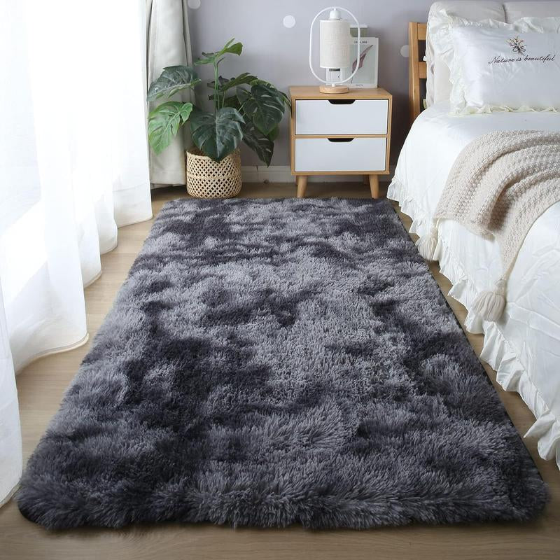 Tie Dye Bedroom Dressers Rug, 1 Count Thick Shaggy Rug for Bedroom Dressers, Soft Decorative Floor Mat for Living Room Bedroom, Bedroom Decor