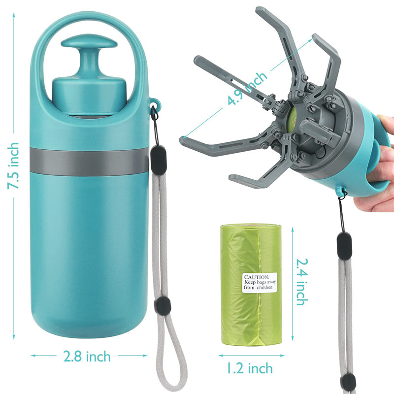 Portable Lightweight Dog Pooper Scooper with Built-In Poop Bag Dispenser Eight-Claw Shovel for Pet Toilet Picker Pet Products | Essentials Online Store 