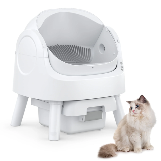 Automatic Self-Cleaning Cat Litter Box – Open-Top Design with Safety Sensors, Odor Control & Easy Waste Disposal | Essentials