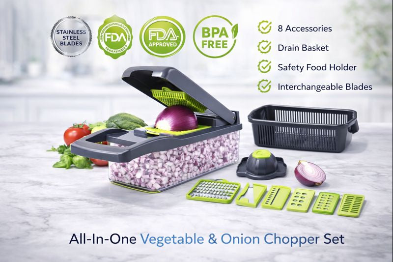 All-in-One Vegetable & Onion Chopper Pro (16-in-1)